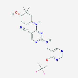 molecular formula C21H27F2N7O2 B8716290 Unii-gez43HM6NW CAS No. 1799574-70-1