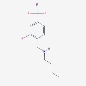 molecular formula C12H15F4N B8716318 Benzenemethanamine, N-butyl-2-fluoro-4-(trifluoromethyl)- CAS No. 719277-18-6