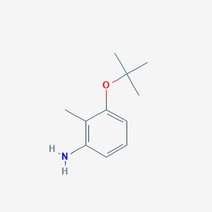 molecular formula C11H17NO B8716336 2-Methyl-3-tert-butoxyaniline 