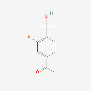 molecular formula C11H13BrO2 B8716387 1-(3-Bromo-4-(2-hydroxypropan-2-yl)phenyl)ethanone 