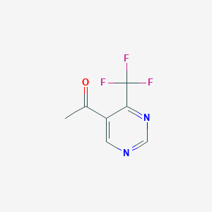 molecular formula C7H5F3N2O B8716478 5-Acetyl-4-trifluoromethylpyrimidine 
