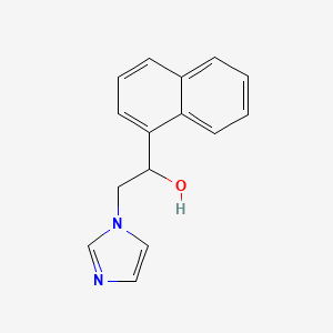 molecular formula C15H14N2O B8716512 alpha-1-Naphthalenyl-1H-imidazole-1-ethanol CAS No. 71009-18-2