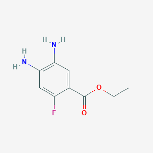 molecular formula C9H11FN2O2 B8716514 Ethyl 4,5-diamino-2-fluorobenzoate 