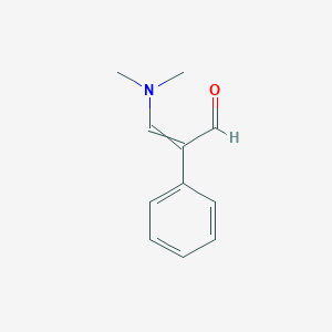 molecular formula C11H13NO B8716581 3-Dimethylamino-2-phenylpropenaldehyde 