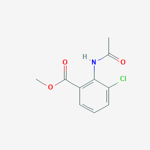 molecular formula C10H10ClNO3 B8716602 N-(2-Carbomethoxy-6-chlorophenyl)acetamide CAS No. 138825-97-5