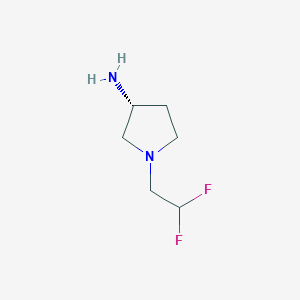 molecular formula C6H12F2N2 B8716631 3-Pyrrolidinamine,1-(2,2-difluoroethyl)-,(3R)- 