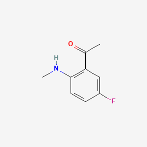 molecular formula C9H10FNO B8716632 5'-Fluoro-2'-(methylamino)acetophenone 