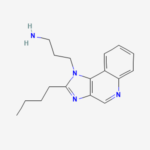 molecular formula C17H22N4 B8716638 3-(2-Butyl-1H-imidazo[4,5-c]quinolin-1-yl)propan-1-amine CAS No. 642473-83-4