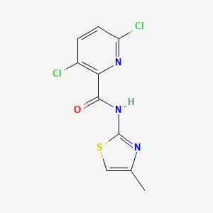 molecular formula C10H7Cl2N3OS B8716640 3,6-dichloro-N-(4-methyl-thiazole-2-yl)-2-pyridine carboxamide 
