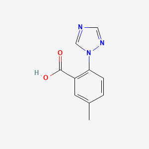 molecular formula C10H9N3O2 B8716643 5-methyl-2-(1H-1,2,4-triazol-1-yl)benzoic acid 