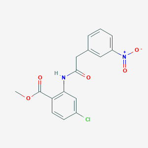 Methyl 4-chloro-2-(3-nitrophenyl)acetamidobenzoate