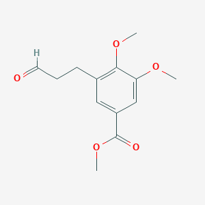 molecular formula C13H16O5 B8716687 Methyl 3,4-dimethoxy-5-(3-oxopropyl)benzoate CAS No. 647855-06-9