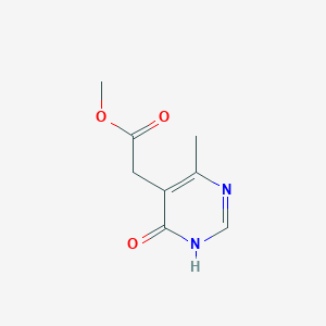 molecular formula C8H10N2O3 B8716695 Methyl 4-hydroxy-6-methylpyrimidine-5-acetate 