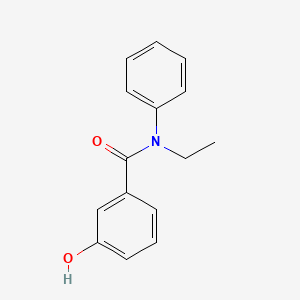 molecular formula C15H15NO2 B8716759 N-ethyl-3-hydroxy-N-phenyl-benzamide 