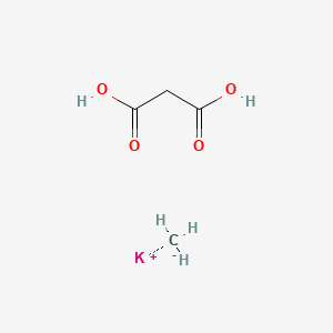 molecular formula C4H7KO4 B8716808 Potassium;carbanide;propanedioic acid 