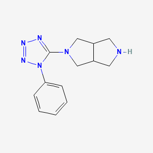 molecular formula C13H16N6 B8716823 2-(1-phenyl-1H-tetrazol-5-yl)octahydropyrrolo[3,4-c]pyrrole 