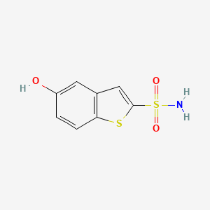 molecular formula C8H7NO3S2 B8716862 5-Hydroxybenzo[b]thiophene-2-sulfonamide 