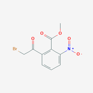 molecular formula C10H8BrNO5 B8717009 2-(2-Bromoacetyl)-6-nitro-benzoic acid methyl ester 