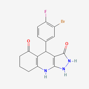 4-(3-bromo-4-fluorophenyl)-4,7,8,9-tetrahydro-1H-pyrazolo[3,4-b]quinoline-3,5(2H,6H)-dione
