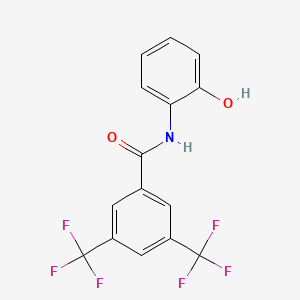 molecular formula C15H9F6NO2 B8717038 N-(2-hydroxyphenyl)-3,5-bis(trifluoromethyl)benzamide 