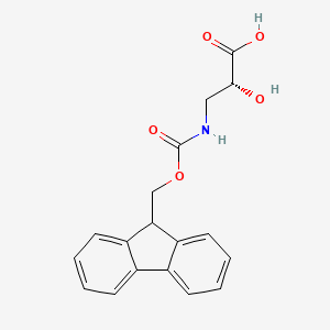 molecular formula C18H17NO5 B8717050 Fmoc-(r)-3-amino-2-hydroxypropionic acid 