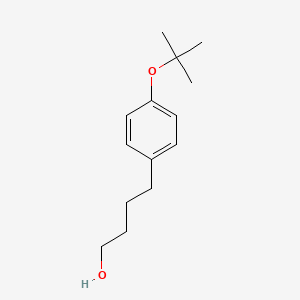 molecular formula C14H22O2 B8717073 4-(4-Tert-butoxyphenyl)butan-1-ol CAS No. 132307-88-1