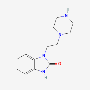 molecular formula C13H18N4O B8717077 1-(2-(Piperazin-1-YL)ethyl)-1,3-dihydro-2H-benzo[D]imidazol-2-one 