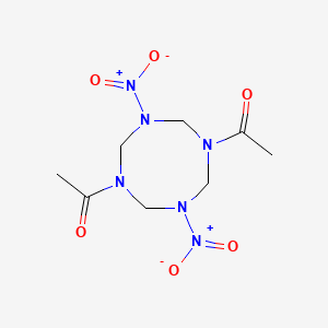 molecular formula C8H14N6O6 B8717110 1,3,5,7-Tetrazocine, 1,5-diacetyloctahydro-3,7-dinitro- CAS No. 50850-26-5