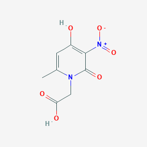 molecular formula C8H8N2O6 B8717179 2-(4-Hydroxy-6-methyl-3-nitro-2-oxopyridin-1(2H)-yl)acetic acid 