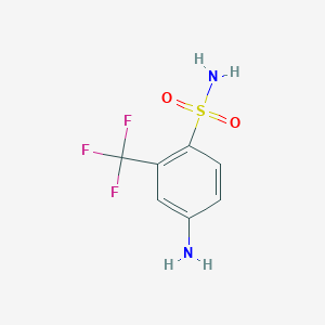 molecular formula C7H7F3N2O2S B8717183 3-Trifluoromethyl-4-sulphamoylaniline 