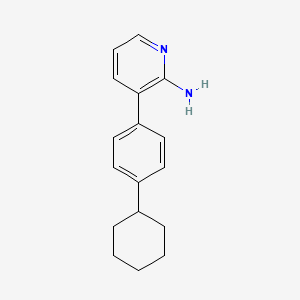 molecular formula C17H20N2 B8717209 3-(4-Cyclohexylphenyl)pyridin-2-amine 