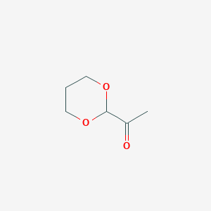 molecular formula C6H10O3 B8717231 2-Acetyl-1,3-dioxane CAS No. 59044-10-9