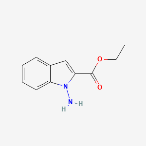 molecular formula C11H12N2O2 B8717233 ethyl 1-amino-1H-indole-2-carboxylate 