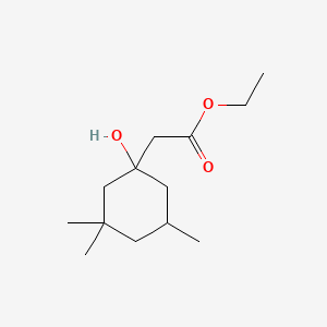 molecular formula C13H24O3 B8717243 Ethyl 1-hydroxy-3,3,5-trimethylcyclohexaneacetate CAS No. 84434-61-7