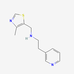 molecular formula C12H15N3S B8717251 N-(4-methylthiazol-5-ylmethyl)-N-(2-pyridin-3-ylethyl)amine 