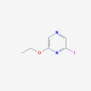 molecular formula C6H7IN2O B8717289 2-Ethoxy-6-iodopyrazine 