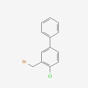 molecular formula C13H10BrCl B8717336 3-(Bromomethyl)-4-chloro-1,1'-biphenyl CAS No. 83169-80-6