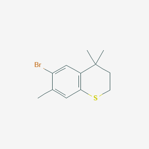 molecular formula C12H15BrS B8717337 6-Bromo-4,4,7-trimethylthiochroman 