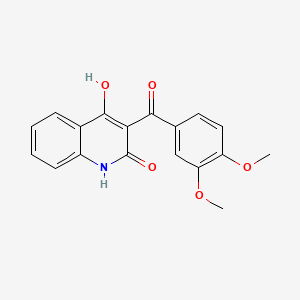 B8717338 3-(3,4-Dimethoxybenzoyl)-4-hydroxy-2-quinolone CAS No. 90181-88-7