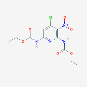 molecular formula C11H13ClN4O6 B8717379 Diethyl 4-chloro-5-nitro-2,6-pyridinedicarbamate CAS No. 53995-21-4