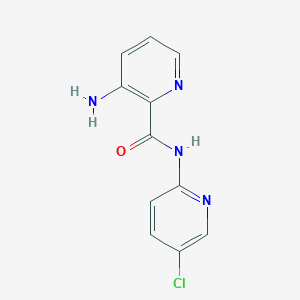 molecular formula C11H9ClN4O B8717384 3-amino-N-(5-chloropyridin-2-yl)pyridine-2-carboxamide CAS No. 280115-74-4