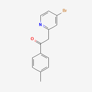 molecular formula C14H12BrNO B8717399 2-(4-Bromopyridin-2-yl)-1-p-tolylethanone 