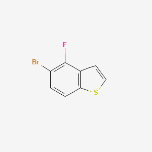 molecular formula C8H4BrFS B8717401 5-Bromo-4-fluorobenzo[b]thiophene 