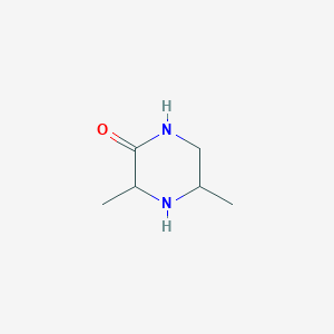 molecular formula C6H12N2O B8717410 (3R,5S)-3,5-Dimethylpiperazin-2-one 