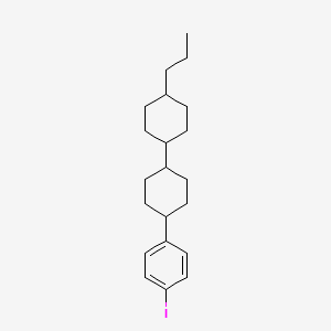 molecular formula C21H31I B8717444 1-Iodo-4-[4-(4-propylcyclohexyl)cyclohexyl]benzene 