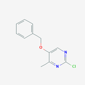 molecular formula C12H11ClN2O B8717452 5-Benzyloxy-2-chloro-4-methylpyrimidine 
