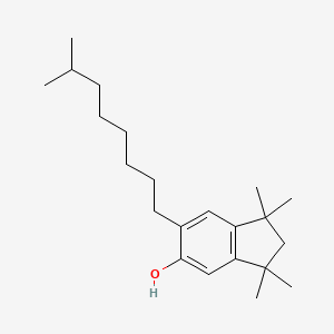 molecular formula C22H36O B8717457 6-Isononyl-1,1,3,3-tetramethylindan-5-ol CAS No. 62005-65-6