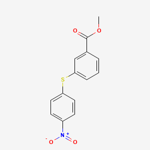 molecular formula C14H11NO4S B8717559 3-(4-Nitro-phenylsulfanyl)-benzoic acid methyl ester 