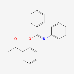 molecular formula C21H17NO2 B8717624 2-acetylphenyl N-phenylbenzimidate 