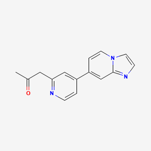 molecular formula C15H13N3O B8717635 1-(4-Imidazo[1,2-a]pyridin-7-yl-pyridin-2-yl)-propan-2-one 